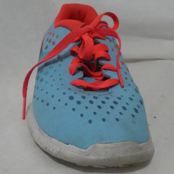 NIKE | 6.5Y | Nike Free 5.0 Turquoise Blue & Neon Orange Sneakers - Gym - Shoe - Picture 3 of 14